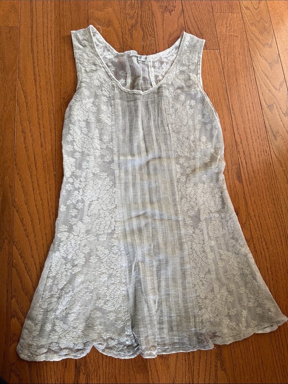 Sleeveless Lace Overlay Top